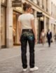 Streetwear Y2K embroidered jean pants